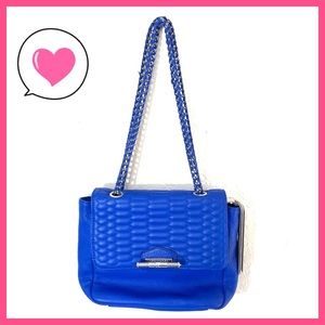Aimee Kestenberg blue quilted leather chain bag